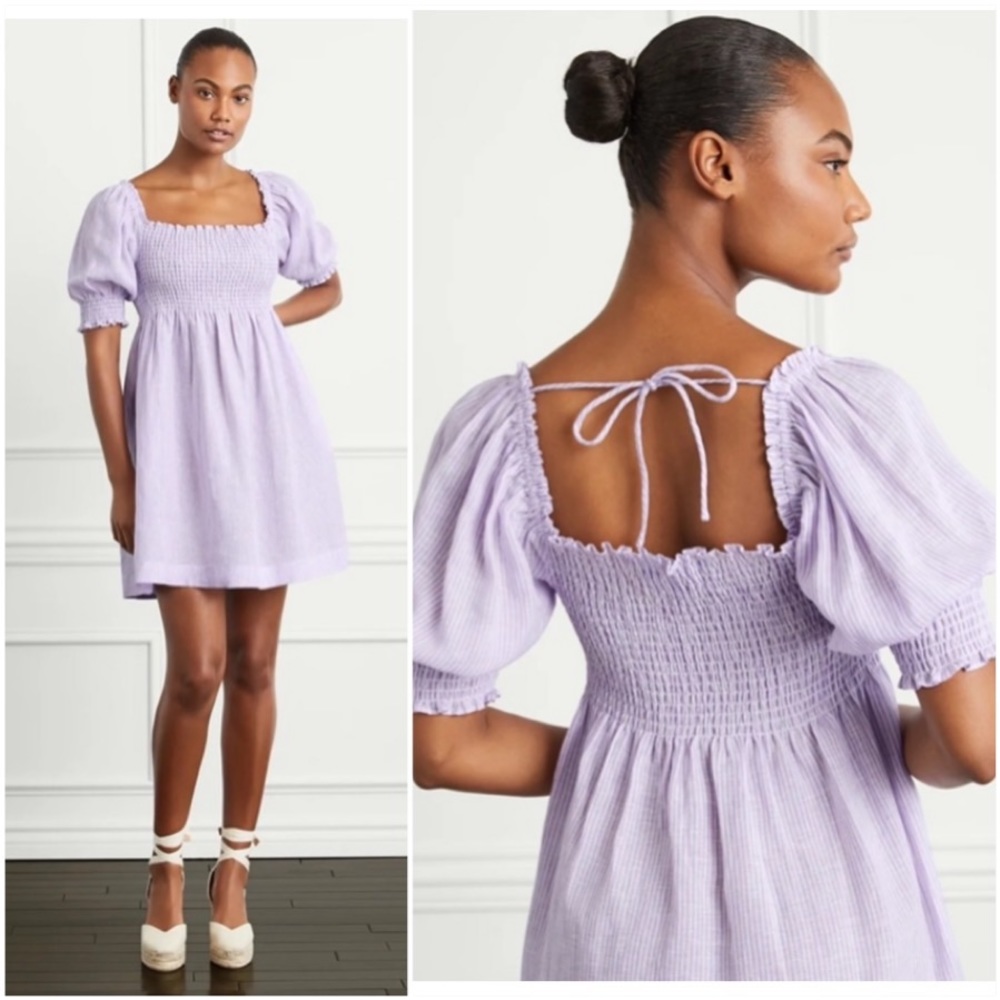 Hill House Athena Nap Dress Lilac Stripe S NWT - Picture 4 of 16